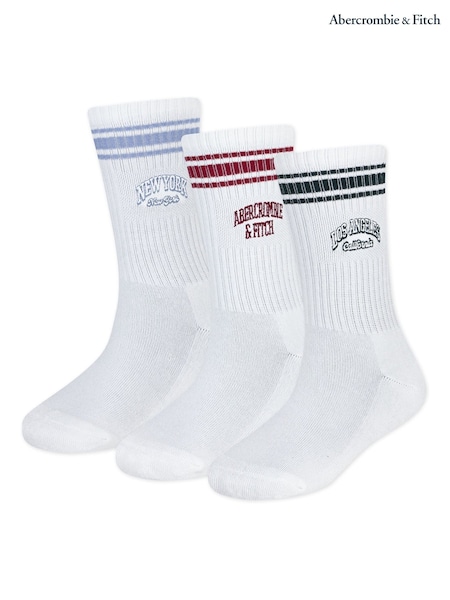 Abercrombie & Fitch Grey Socks 3 Pack (H77856) | R$ 160