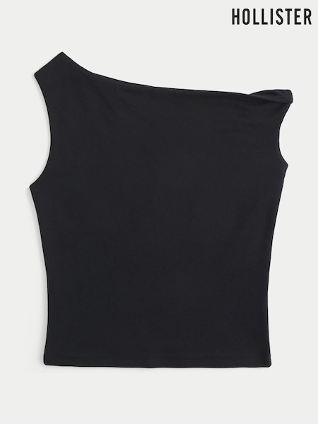 Denim white - Hollister Aysmetric Off Shoulder Sleeveless Top (H77861) | R$ 160 - R$ 255