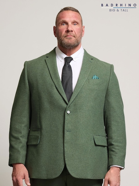 BadRhino Big & Tall Green Tweed Suit Jacket (H77877) | R$ 1.135