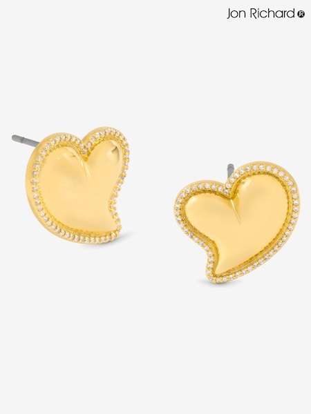 Jon Richard Gold Tone Cubic Zirconia Stud Earrings (H77886) | €32