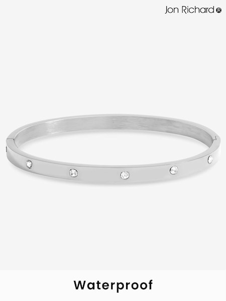 Jon Richard Silver Plated Waterproof Crystal Polished Bangle (H77889) | €35