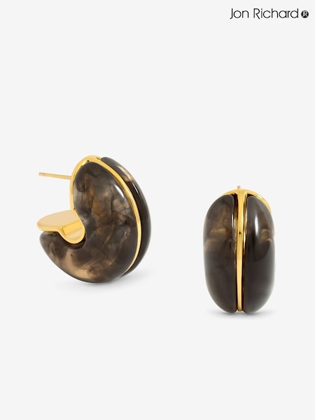 Jon Richard Gold Tone Resin Hoop Earrings (H77890) | €25