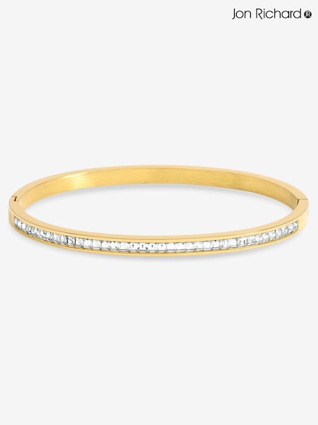 Jon Richard Gold Plated Waterproof Crystal Row Bangle (H77893) | €35
