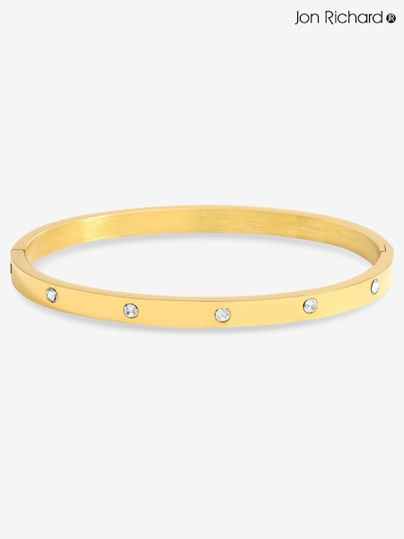 Jon Richard Gold Plated Waterproof Crystal Polished Bangle (H77896) | €35