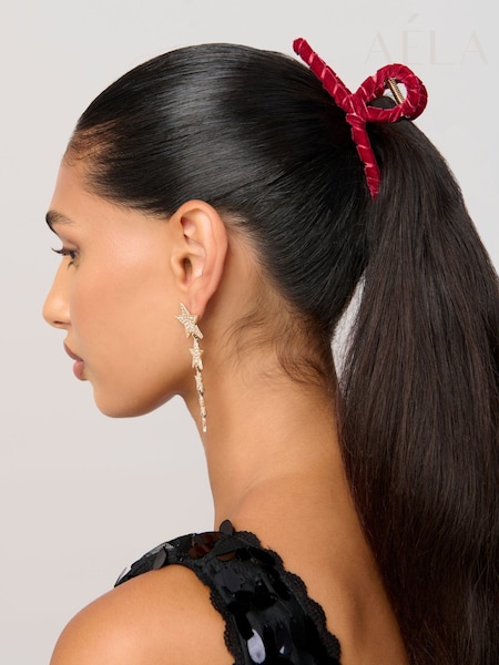 أحمر - Aela Wrapped Hair Claw (H77937) | ‏65 ر.ق.