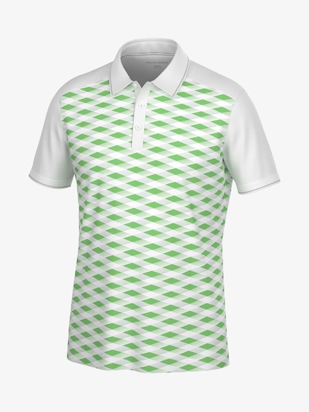 Galvin Green White Marlon Breathable Short Sleeve Golf Polo Shirt (H78123) | €113