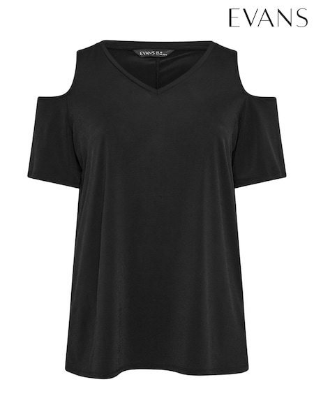 Evans Cold Shoulder Black Top (H78218) | R$ 285