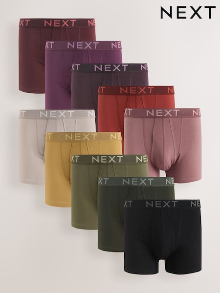 צבע כחול עשיר/אדום - מארז של 10 - A-Front Boxers (H78256) | ‏165‏₪