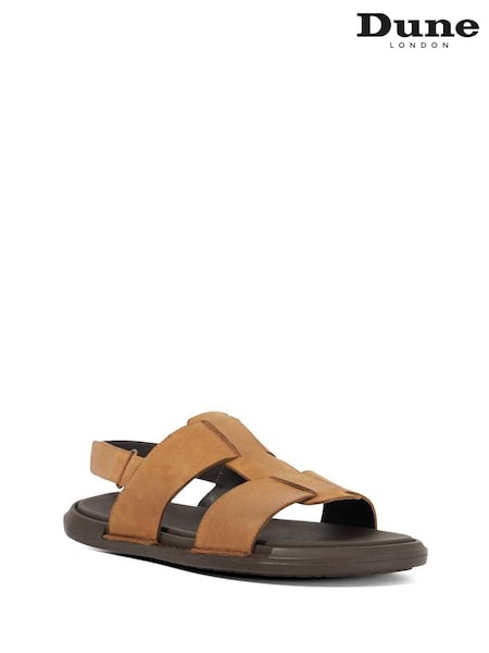 Dune London Brown Izan Flexi Sole Fisherman Sandals (H78303) | €101