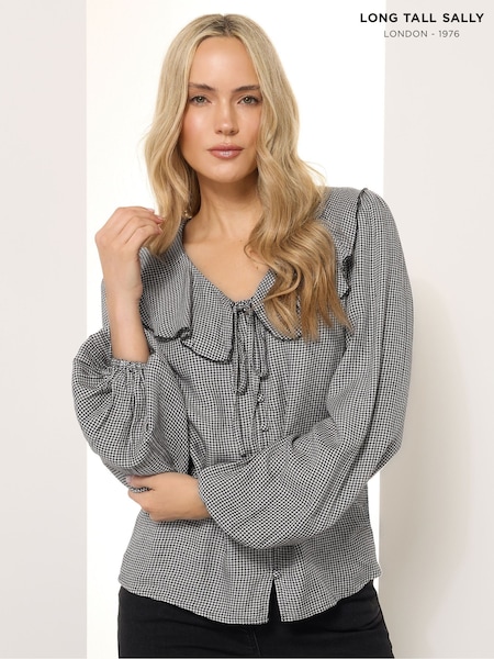Long Tall Sally Gingham Collar Blouse (H78414) | R$ 325