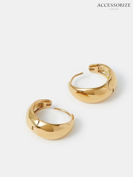 Accessorize Gold Tone 14ct Clasp Hoop Earrings (H78465) | €21.50