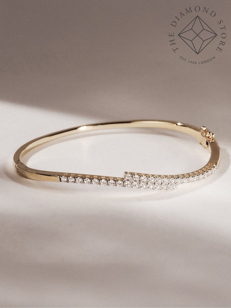The Diamond Store White Bangle 0.50ct Lab Diamond Bracelet in 18K Gold Vermeil (H78488) | €573