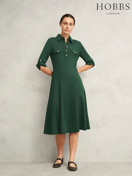 Hobbs Green Angelica Ponte Dress (H78526) | €140