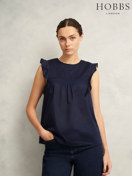 Hobbs Blue Joy Blouse (H78528) | OMR47
