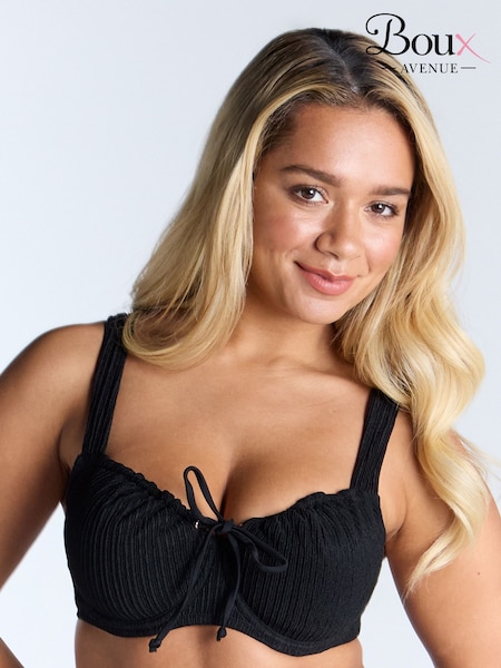 Preto - Boux Avenue Amalfi Texture Bikini Top (H78586) | R$ 355