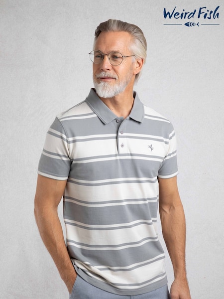 Weird Fish Henry Striped Pique Polo Shirt (H78803) | 283 LEI - 447 LEI