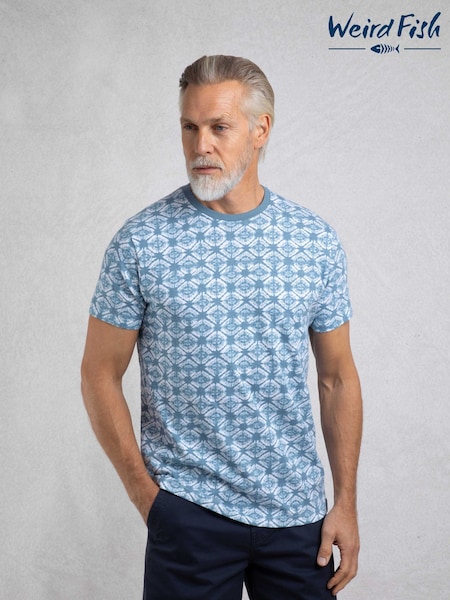 Weird Fish Blue Howes Printed T-Shirt (H78810) | R$ 395