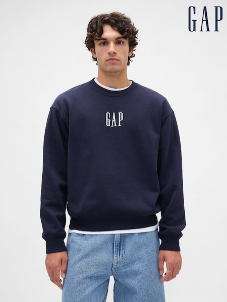 Gap Navy Blue Oversized Heavyweight Logo Sweatshirt (H78830) | €64