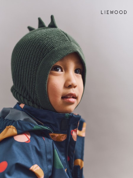 Liewood Green Hanibal Dino Balaclava Hat (H78854) | 173 QAR