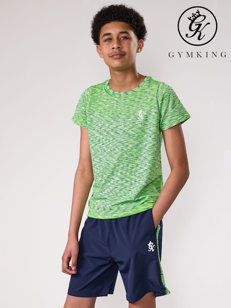 Gym King Green Seamless Space Dye T-Shirt (H78919) | AED128