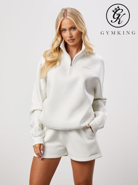 Gym King Cream 365 Raglan Sleeve Funnel Top (H78923) | R$ 475