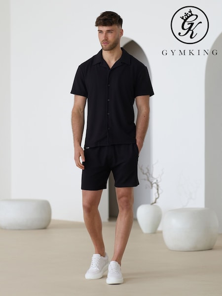 Gym King Black Signature Waffle Shirt (H78934) | R$ 445
