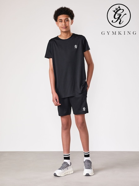Gym King Black Lightweight Poly T-Shirt (H78941) | €21