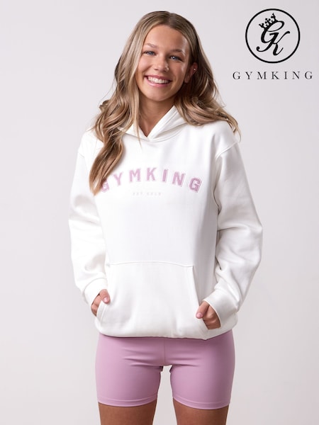 Gym King White Shadow Hoodie (H78963) | €51