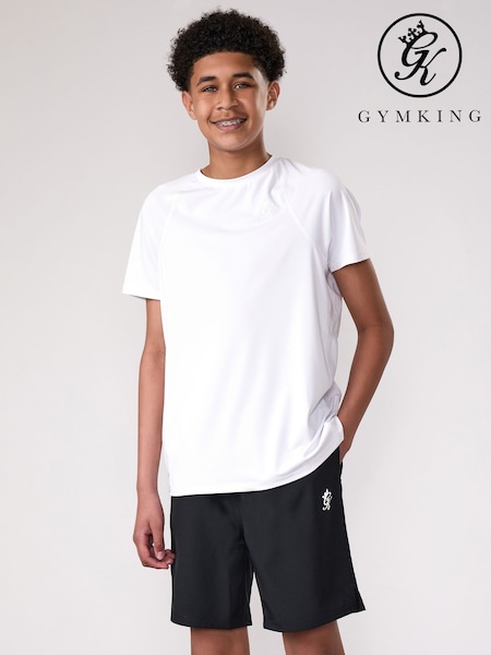 Gym King White Energy T-Shirt (H78973) | €22.50
