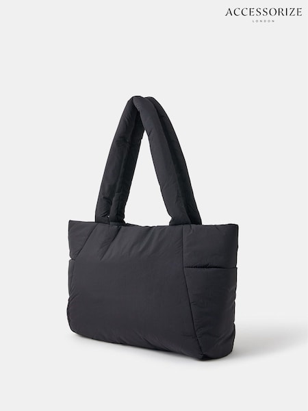 Accessorize Black Quilted Tote Bag (H79227) | R$ 315
