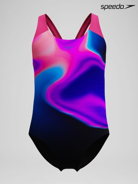 Speedo Pink Print Splashback One Piece Swimsuit (H79546) | SGD 48