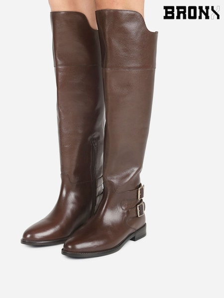 Bronx Felise Leather Knee High Boots (H79623) | R$ 1.965