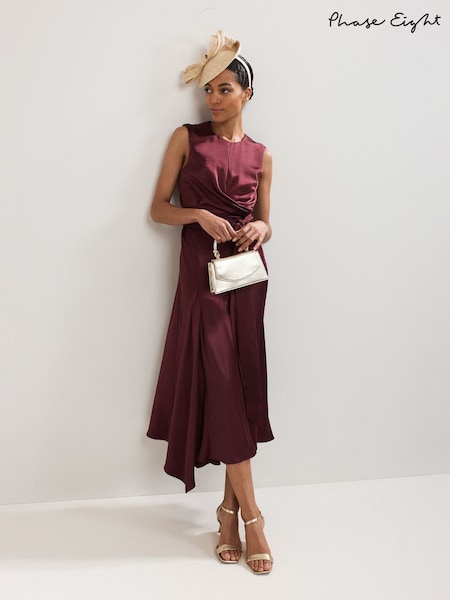 Phase Eight Red Felicity Satin Dress (H79713) | R$ 1.470