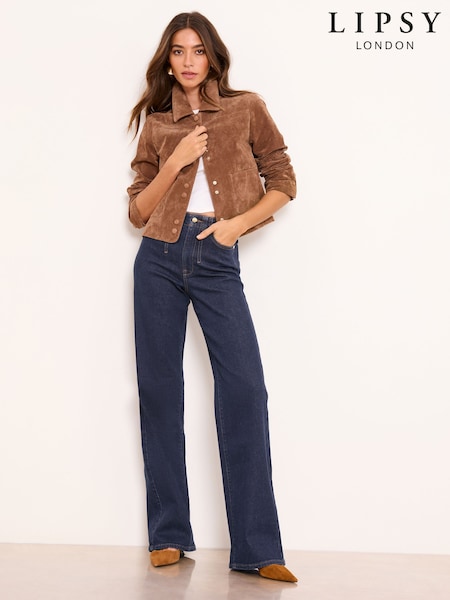 Lipsy Tailored Seam Detail Wide Leg Jeans (H79923) | ‏260 ر.ق.