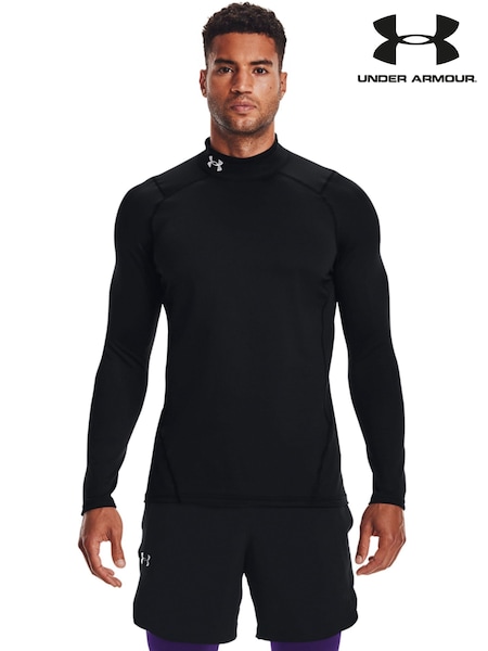 Under Armour Black Cold Gear Armour Fitted Mock T-Shirt (H79936) | AED291