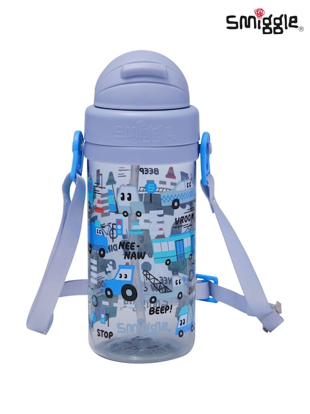 Smiggle Teeny Tiny Ready Set Go Plastic Drink Bottle With Strap 400Ml (H80009) | 16 €