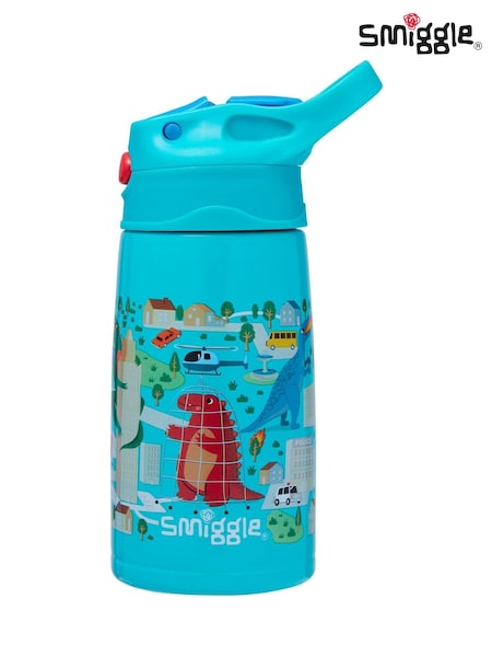 Smiggle Green Adventurous Junior Stainless Steel Flip Drink Bottle 400Ml (H80013) | €20