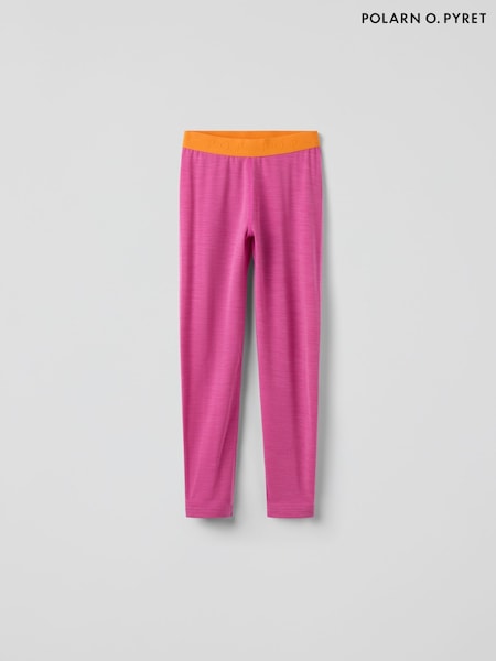 وردي فاتح - Polarn O. Pyret Merino Wool Long Johns Thermal (H80197) | ‏145 ر.ق.