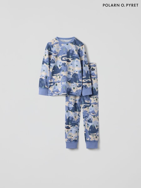 Polarn O. Pyret Blue Cotton Print Pyjamas (H80198) | €37