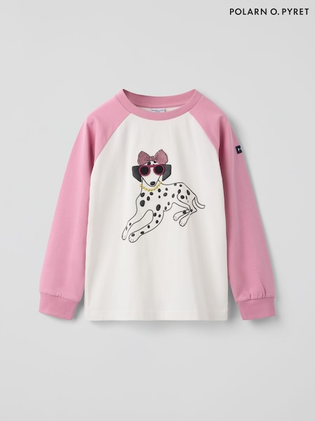 Polarn O. Pyret Pink Cotton Dalmatian Print Top (H80203) | €34