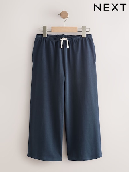 Navy Wide Leg Trousers (3-16yrs) (H80217) | AED61 - AED86