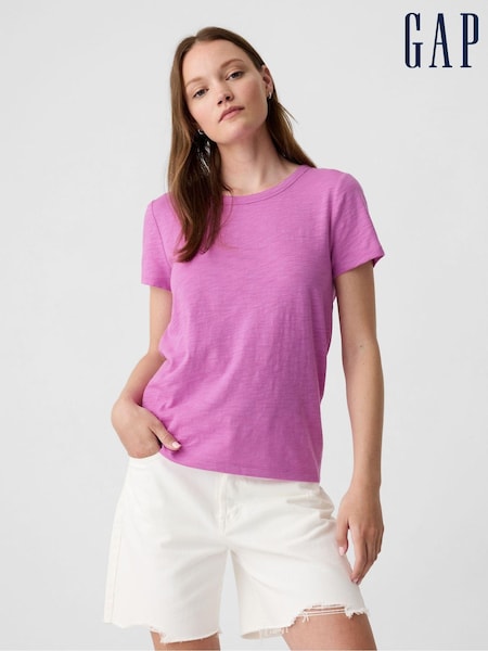 Gap Pink Cotton Short Sleeve Crew Neck T-Shirt (H80325) | €9