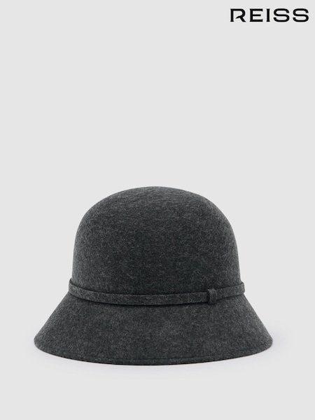 Reiss Grey Felicity Felted-Wool Bucket Hat (H80408) | €103
