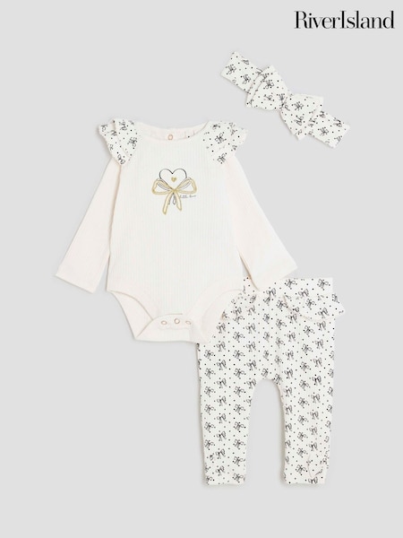 River Island Baby Girls Bow Print Bodysuit Set (H80528) | 41 €