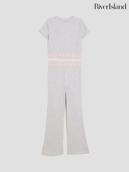 River Island Grey Girls Kickflare Set (H80532) | AED128