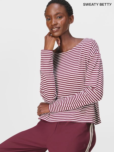 Sweaty Betty Pink Essential Slash Neck T-Shirt (H80603) | €50