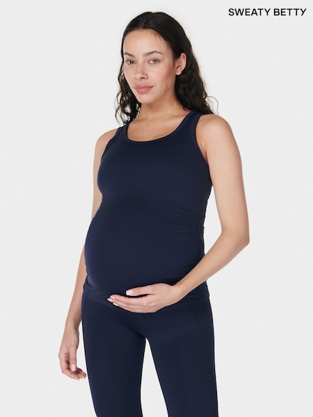 Azul - Sweaty Betty Maternity All Day Tank Top (H80611) | R$ 395