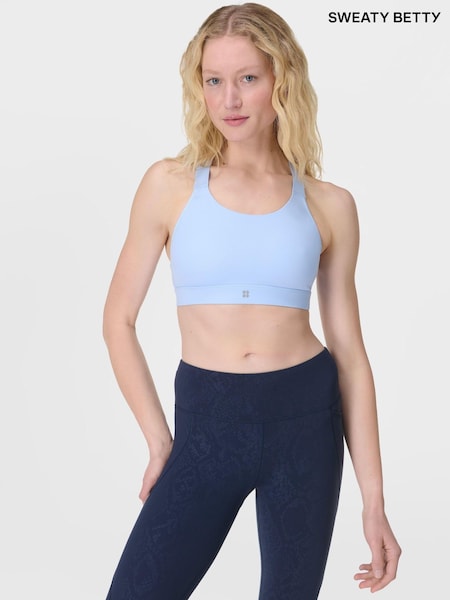 Sweaty Betty Blue Medium Power Support Seam-Free Bra (H80699) | €58