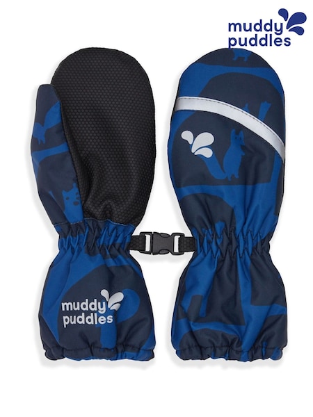Muddy Puddles Blue Waterproof Kids Ski Mittens (H80888) | R$ 255