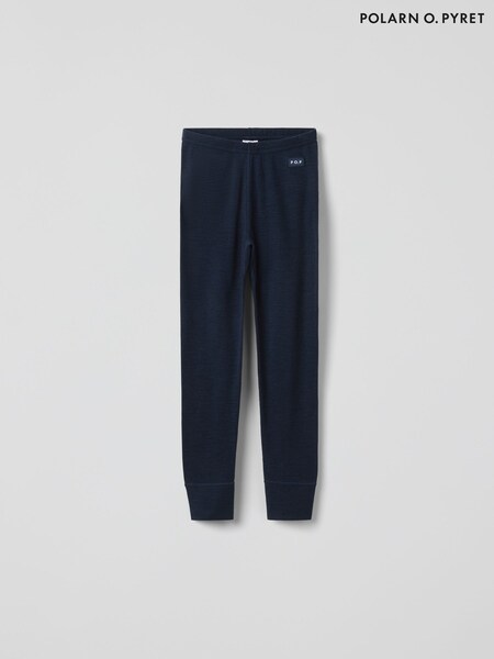 Azul - Polarn O. Pyret Merino Wool Long Johns Thermal (H81044) | R$ 275